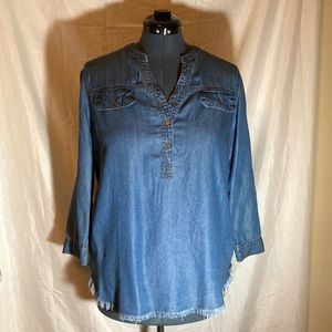 Heater and Orchard blue Jean shirt. M